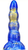 MetallicAnal Dildo Fantasy Scopio Blue Gold  17 cm