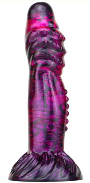MetallicAnal Dildo Fantasy Croq Black Purple 19 cm