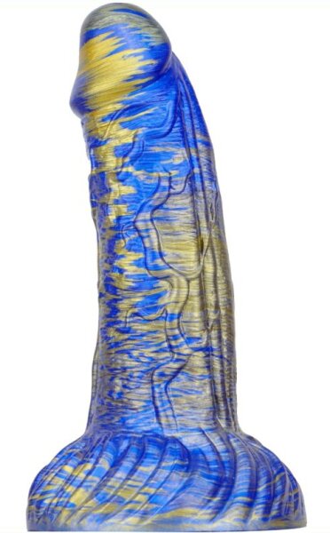 MetallicAnal Dildo Fantasy Gentax Blue Gold 16 cm