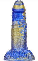 MetallicAnal Dildo Fantasy Gentax Blue Gold 16 cm
