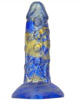 MetallicAnal Dildo Fantasy Bulstrix Blau Gold 15 cm