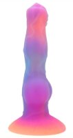 unicorny Wolf Dildo brightly colored 23 cm