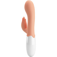Pretty Love Bloody Mary vibrator with clitoris stimulator skin-colored