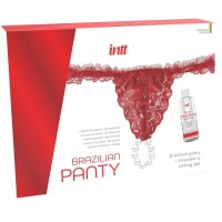 intt Brazilian Red Panty with Pearls and Lubricant Gel 50 ml