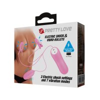 Pretty Love electric shock nipple clamps and vibrating egg pink