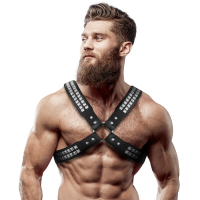 Fetish Submissive Attitude - Crossed Chest Harness With...