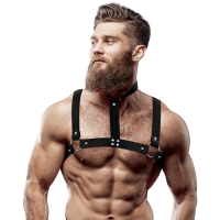 Fetish Submissive Attitude - Chest Harness With Collar...