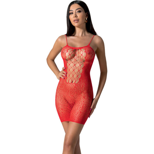 Passion bodystocking mini dress one size red