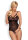 Crotchless Teddy Black S/M - L/XL
