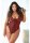 Allure Leopard Lace Teddy - Burgundy - XL/2XL