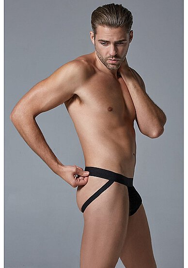 Leopard Jockstrap   -  Black - S/M