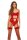 Bombshell Boudoir Strap Overlay Teddy Red, S