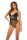 Bombshell Boudoir Peek A Boo Teddy Black, S