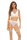 Bombshell Boudoir Peek A Boo Wire 3 Pc Set White S - L