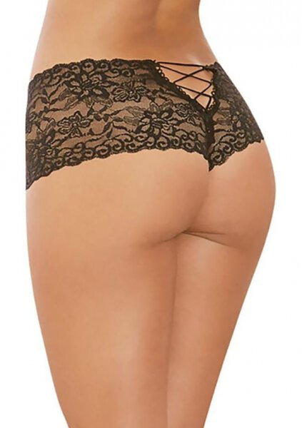 Open Crotch Boy Short Black S - L