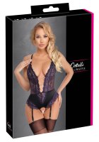 Cottelli LINGERIE - Body black/purple S