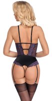 Cottelli LINGERIE - Body black/purple S