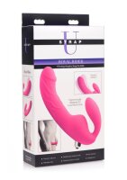 XR Brands Royal Rider Vibro Strap-On Dildo pink