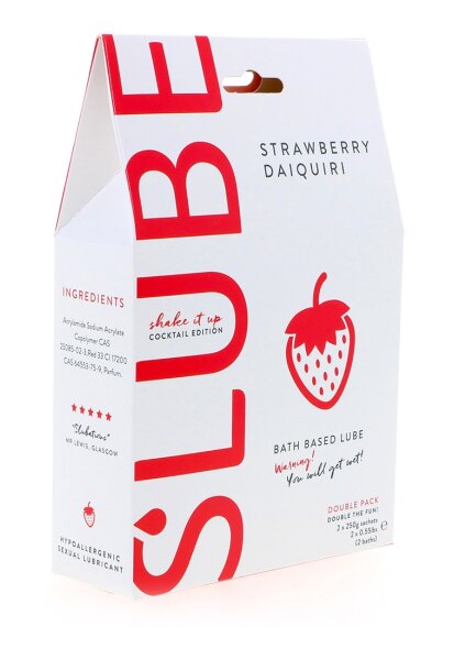 Slube Strawberry 3-1 gel for the bathtub, massage or as a lubricant 2 x 225 ml