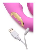 XR Brands U-Pulse Pulsating Vibro Strap-On pink