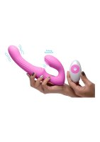 XR Brands U-Pulse Pulsating Vibro Strap-On pink
