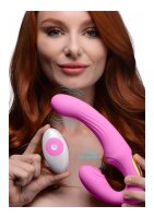 XR Brands U-Pulse Pulsating Vibro Strap-On pink