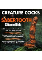XR Brands Sabretooth Tiger Dildo orange black