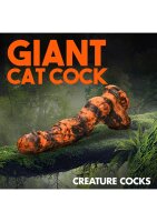 XR Brands Sabretooth Tiger Dildo orange black