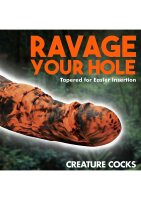 XR Brands Sabretooth Tiger Dildo orange black