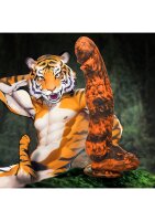 XR Brands Sabretooth Tiger Dildo orange black
