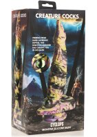 XR Brands Monster Dildo yellow purple black