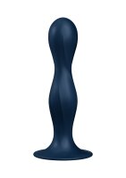 Satisfyer Double Ball-R - weighted dildo dark blue