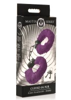 XR Brands Kunst-Pelz Handschellen lila