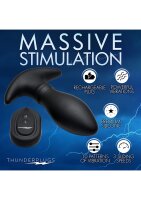 Thunder Plugs Rim Slide Sliding Ring Silicone Butt Plug Black