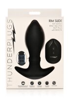Thunder Plugs Rim Slide Sliding Ring Silicone Butt Plug Black