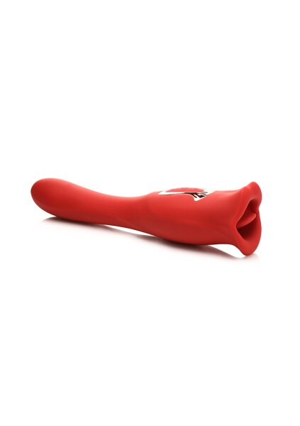 XR Brands Kiss and Tell Pro kiss vibrator red