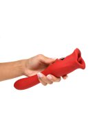 XR Brands Kiss and Tell Pro kiss vibrator red