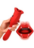 XR Brands Kiss and Tell Pro kiss vibrator red
