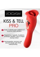 XR Brands Kiss and Tell Pro kiss vibrator red