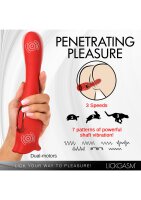XR Brands Kiss and Tell Pro kiss vibrator red