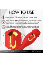 XR Brands Kiss and Tell Pro kiss vibrator red