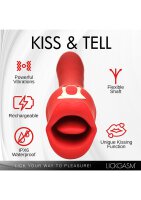 XR Brands Kiss and Tell Pro kiss vibrator red