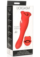 XR Brands Kiss and Tell Pro kiss vibrator red