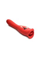 XR Brands Kiss and Tell Pro kiss vibrator red