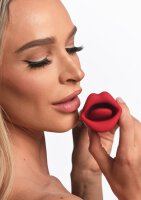 XR Brands Kiss and Tell Pro kiss vibrator red