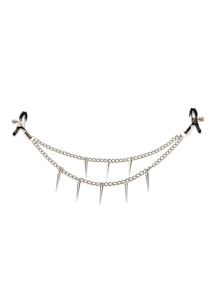 XR Brands double chain nipple clamps silver