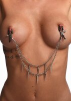 XR Brands double chain nipple clamps silver