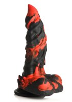 XR Brands Feuer Demon-Monster Dildo rot schwarz