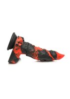 XR Brands Feuer Demon-Monster Dildo rot schwarz