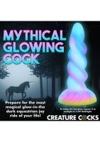 XR Brands Moon Rider unicorn dildo glows in the dark colorful